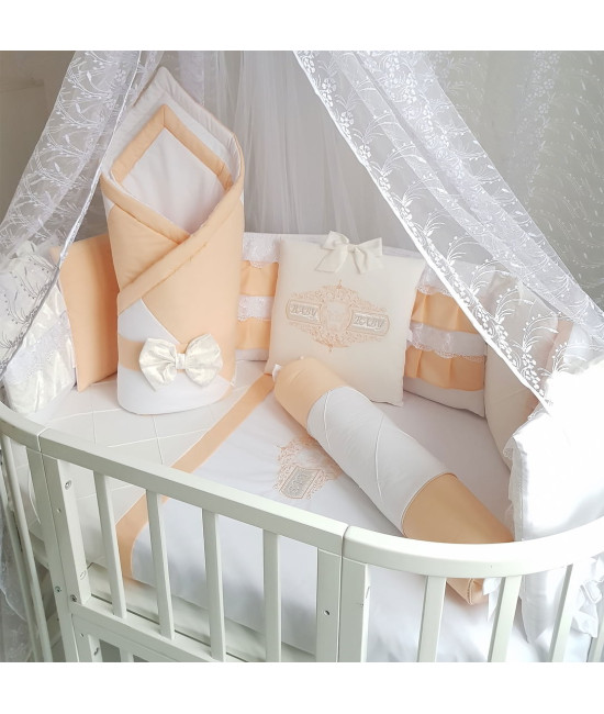 Комплект в круглую кроватку Жемчужина персик