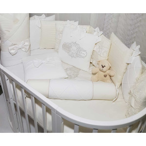 Комплект в круглую кроватку Жемчужина крем