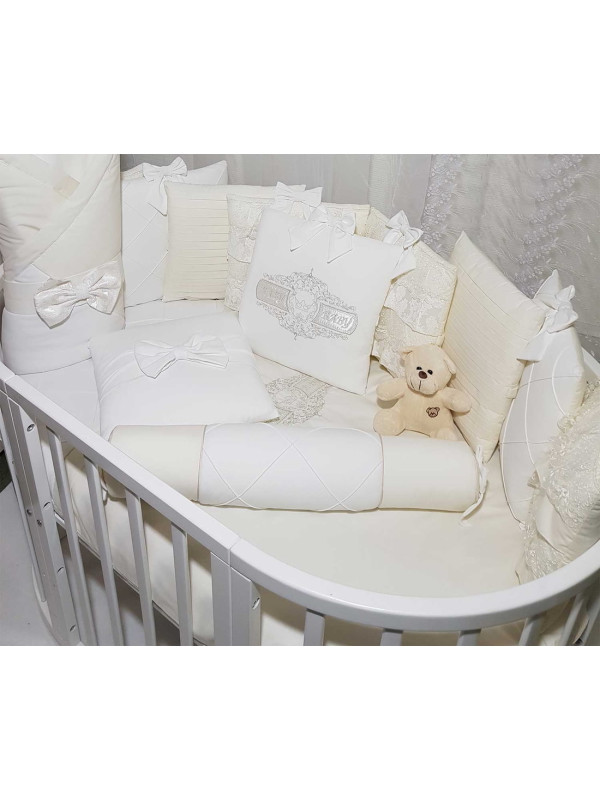 Универсальный комплект в кроватку Жемчужина крем