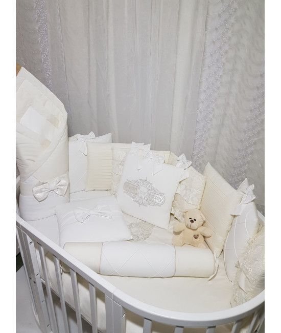 Комплект в круглую кроватку Жемчужина крем