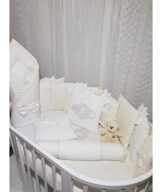 Комплект в круглую кроватку Жемчужина крем