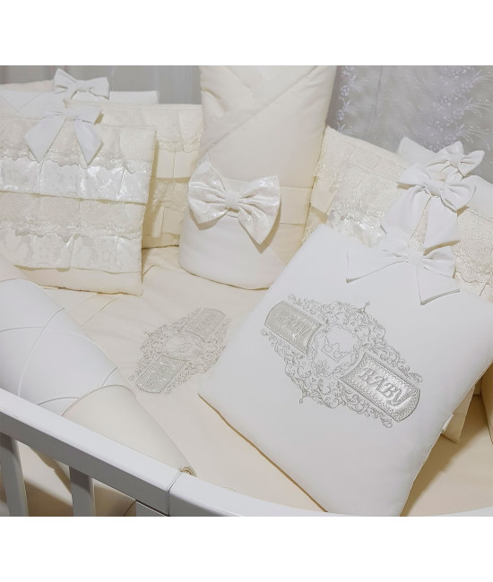 Комплект в круглую кроватку Жемчужина крем