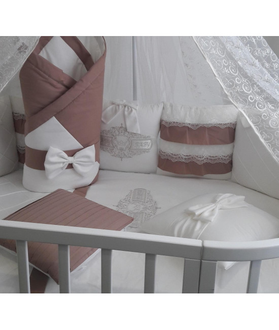Комплект в круглую кроватку Жемчужина какао