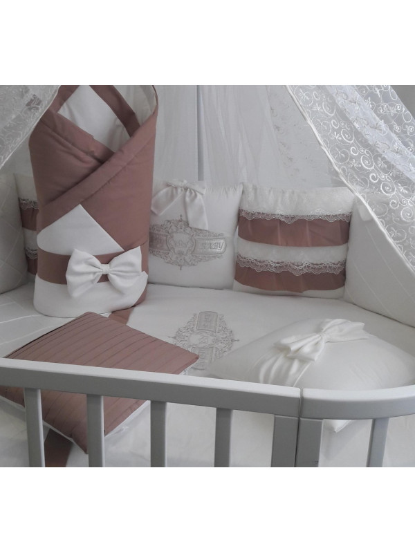 Универсальный комплект в кроватку Жемчужина какао
