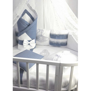 Универсальный комплект в кроватку Жемчужина серый