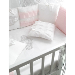 Универсальный комплект в кроватку Жемчужина розовый