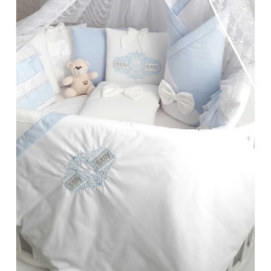 Комплект в круглую кроватку Жемчужина голубой