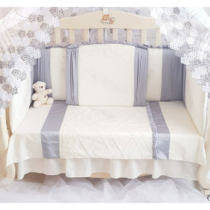 Комплект белья в кроватку Софт Gracia серый