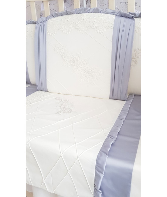 Комплект белья в кроватку Софт Gracia серый