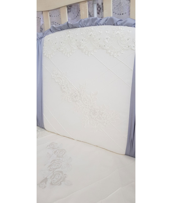 Комплект белья в кроватку Софт Gracia серый