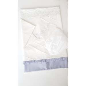 Комплект белья в кроватку Софт Gracia серый