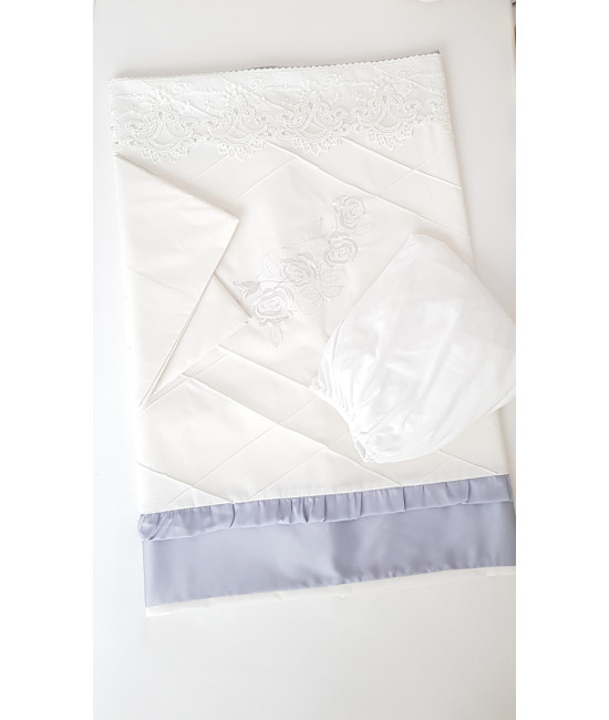 Комплект белья в кроватку Софт Gracia серый