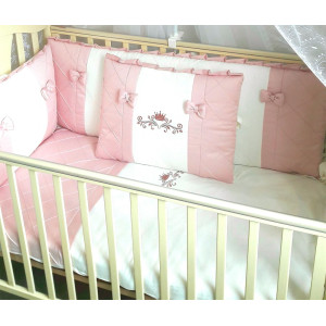 Комплект в кроватку Софт Helin розовая пудра
