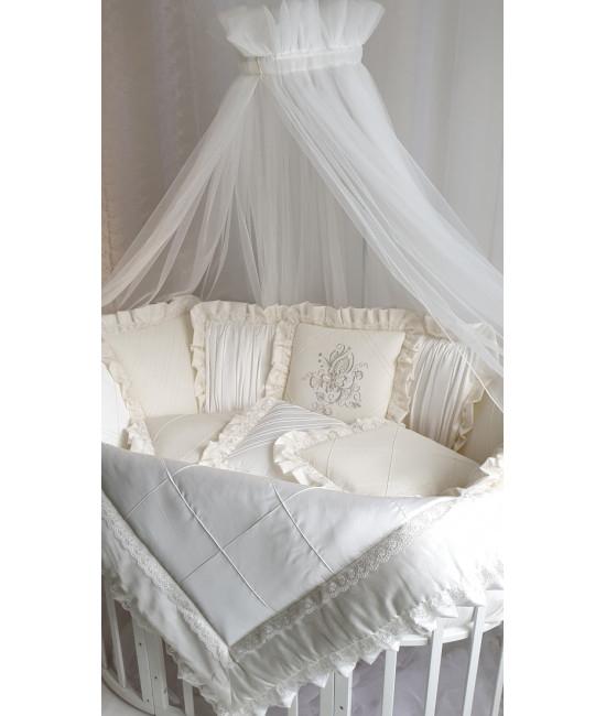 Комплект в круглую кроватку Jessika крем