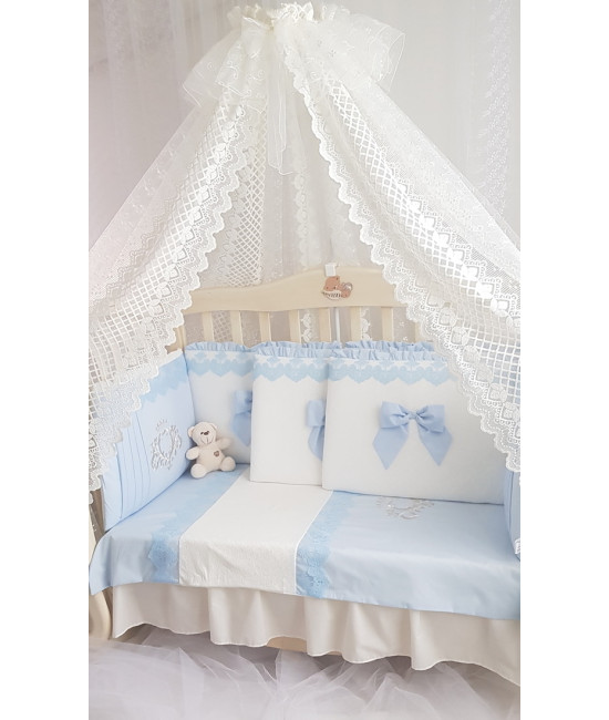 Комплект в кроватку Софт Madrid light голубой