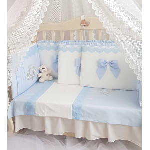 Комплект в кроватку Софт Madrid light голубой