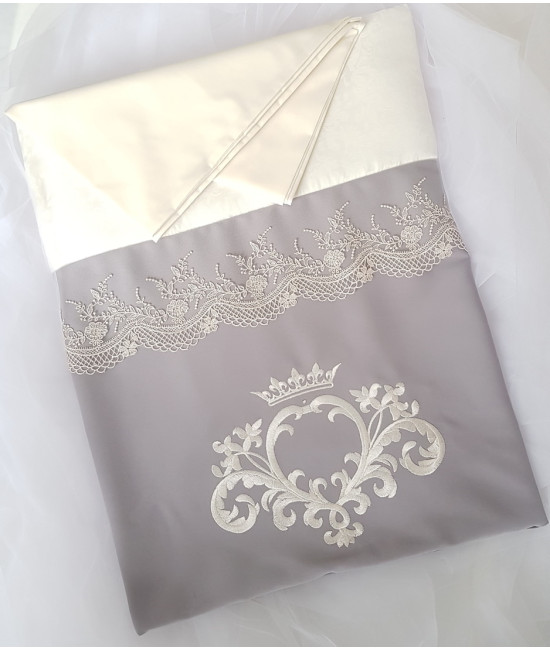 Комплект в кроватку Софт Madrid light серый