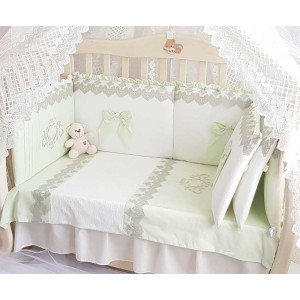 Комплект в кроватку Софт Madrid light салатовый