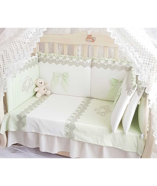 Комплект в кроватку Софт Madrid light салатовый