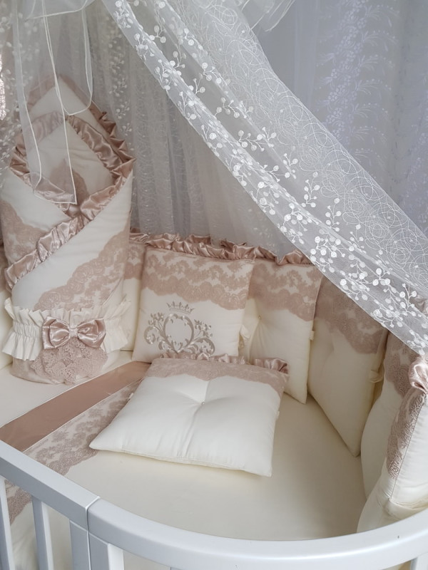 Комплект в круглую кроватку Margaret крем