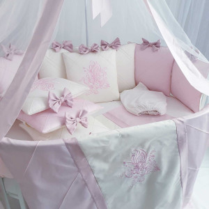 Комплект в круглую кроватку Mary розовый