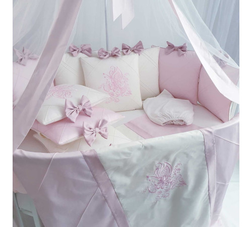 Универсальный комплект в кроватку Mary розовый