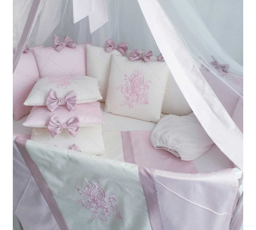 Универсальный комплект в кроватку Mary розовый
