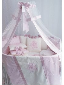 Комплект в круглую кроватку Mary розовый