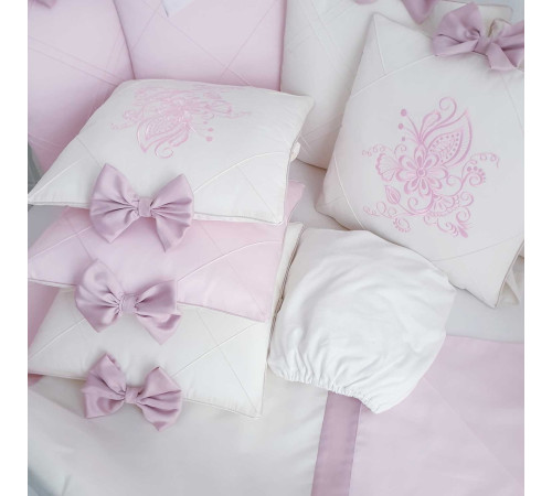 Универсальный комплект в кроватку Mary розовый
