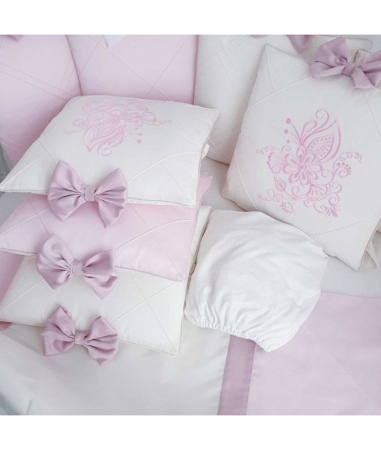 Комплект в круглую кроватку Mary розовый