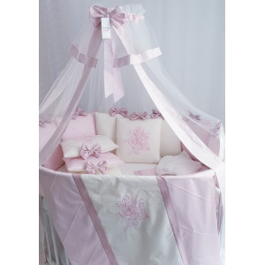 Комплект в круглую кроватку Mary розовый