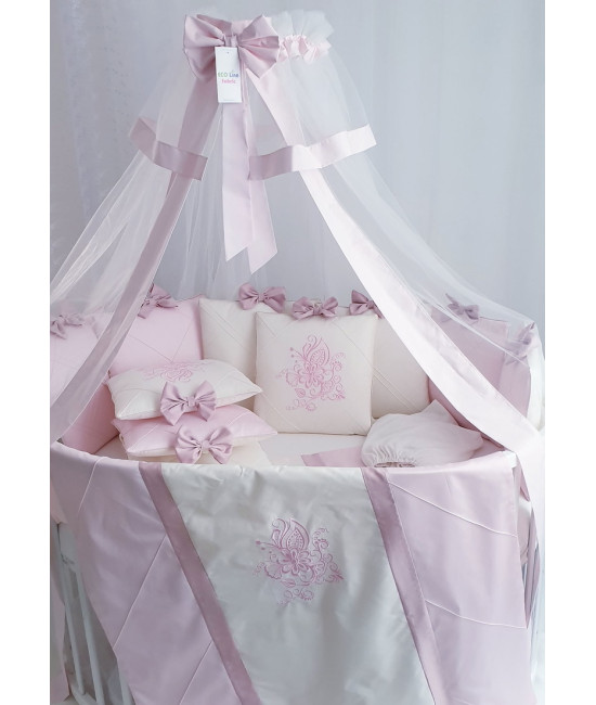 Комплект в круглую кроватку Mary розовый