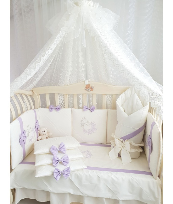 Комплект в кроватку Софт Mary сирень лайт