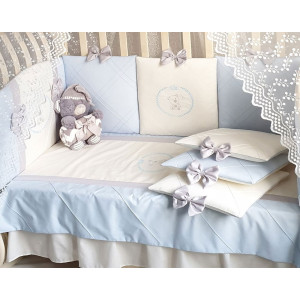 Комплект в кроватку Софт Mary голубой