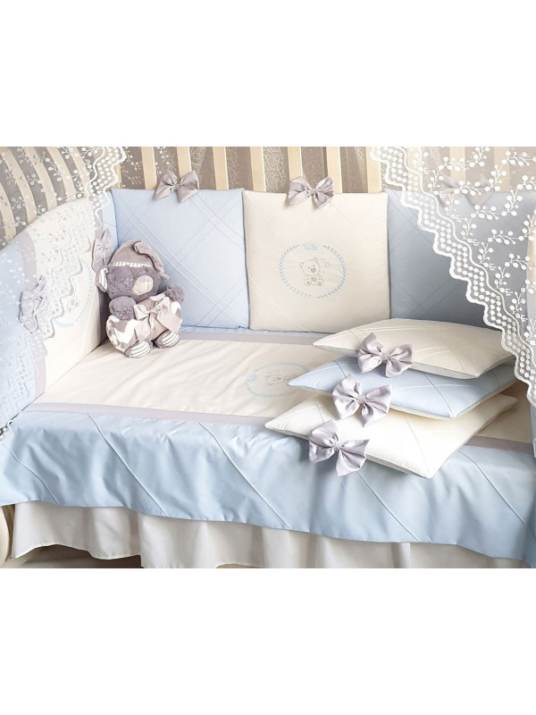 Комплект в кроватку Софт Mary голубой