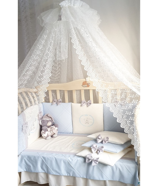 Комплект в кроватку Софт Mary голубой