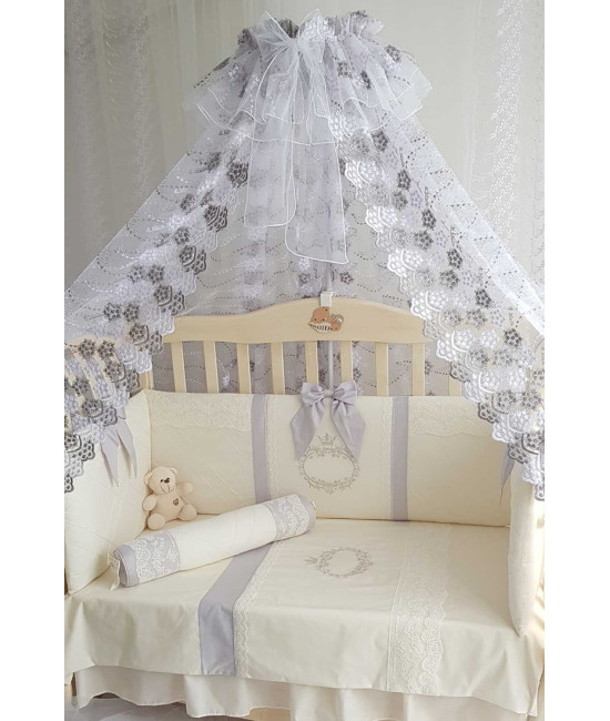 Комплект в кроватку Софт Milana серый