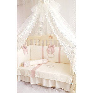 Комплект в кроватку Софт Milana розовая пудра