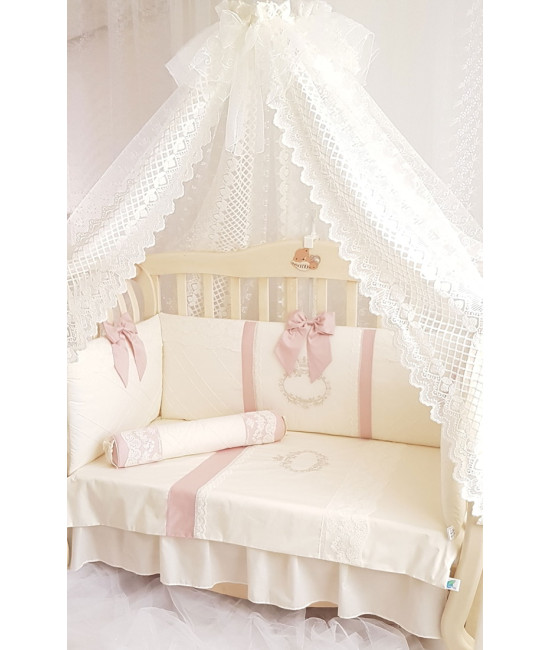 Комплект в кроватку Софт Milana розовая пудра