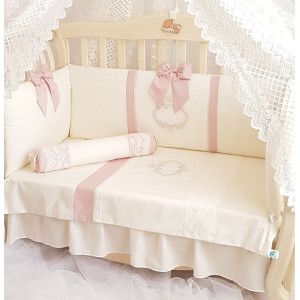 Комплект в кроватку Софт Milana розовая пудра