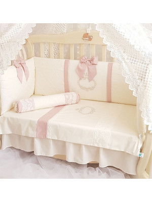 Комплект в кроватку Софт Milana розовая пудра