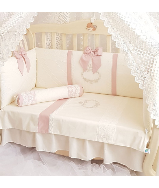 Комплект в кроватку Софт Milana розовая пудра