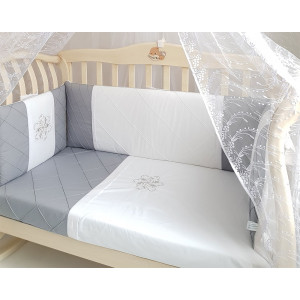 Комплект в кроватку Софт Odelis серый