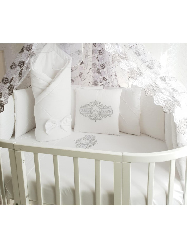 Комплект в круглую кроватку Odelis белый