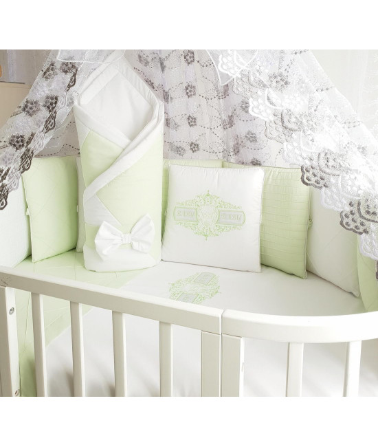 Универсальный комплект в кроватку Odelis салатовый