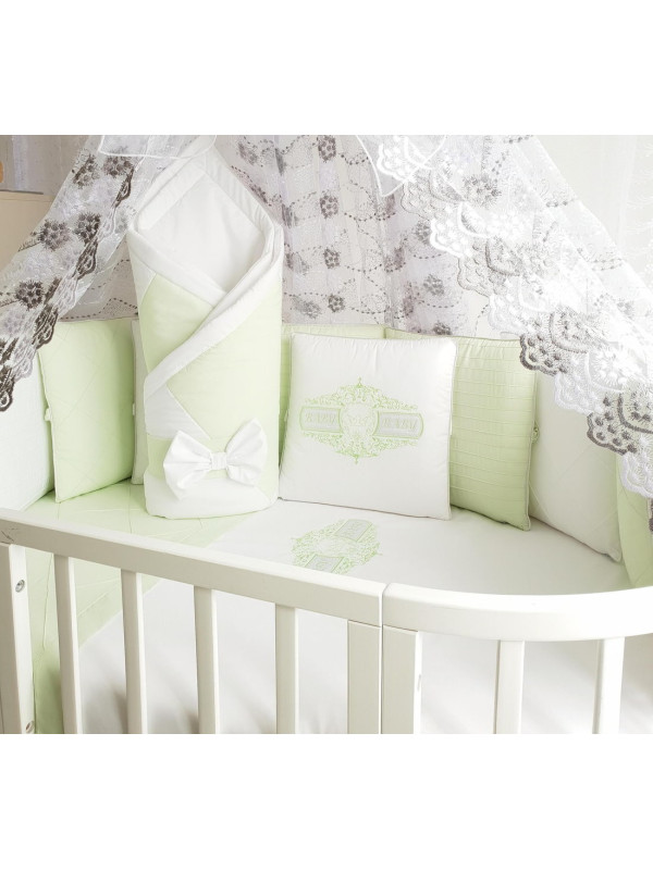Комплект в круглую кроватку Odelis салатовый