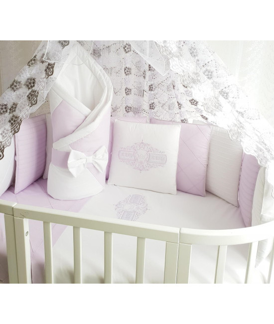 Комплект в круглую кроватку Odelis сирень