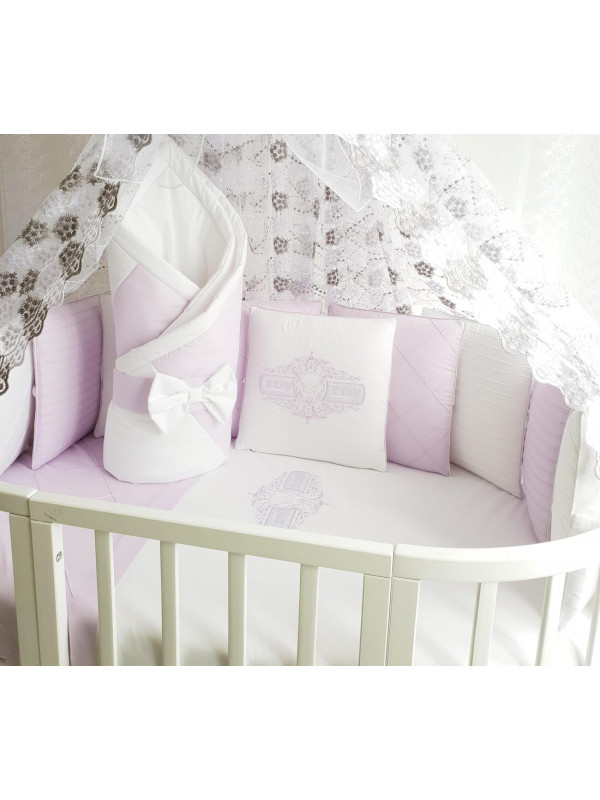 Комплект в круглую кроватку Odelis сирень