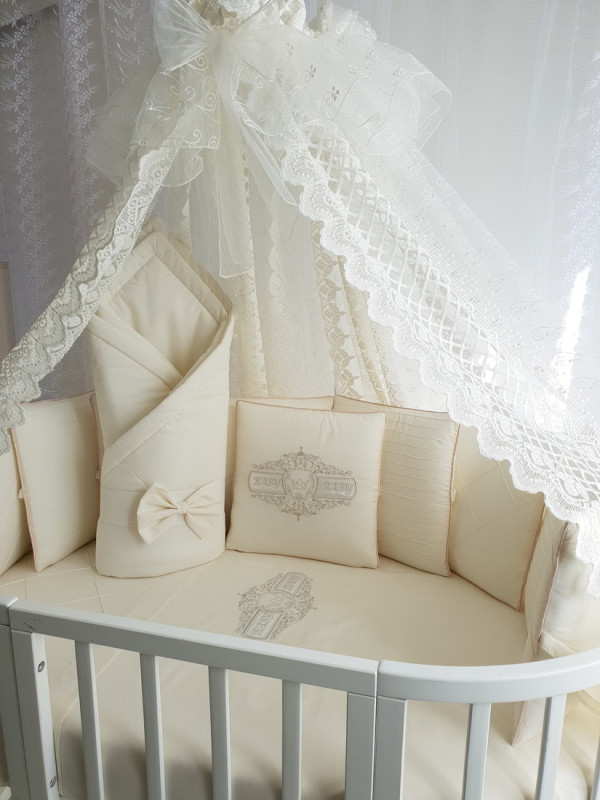 Комплект в круглую кроватку Odelis бежевый