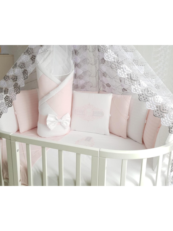 Комплект в круглую кроватку Odelis розовый